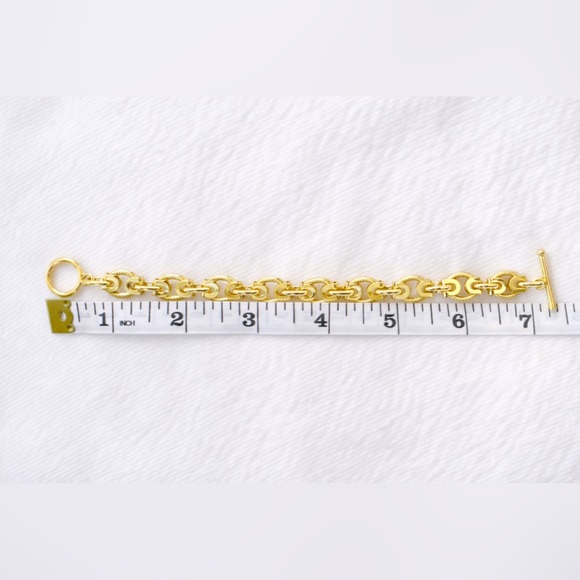 Gold- Tone Toggle Chain Link Bracelet ✨ - Picture 4 of 4